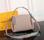 Knockoff L---V Babylone BB Light Yellow Genuine Leather Ladies Handbag